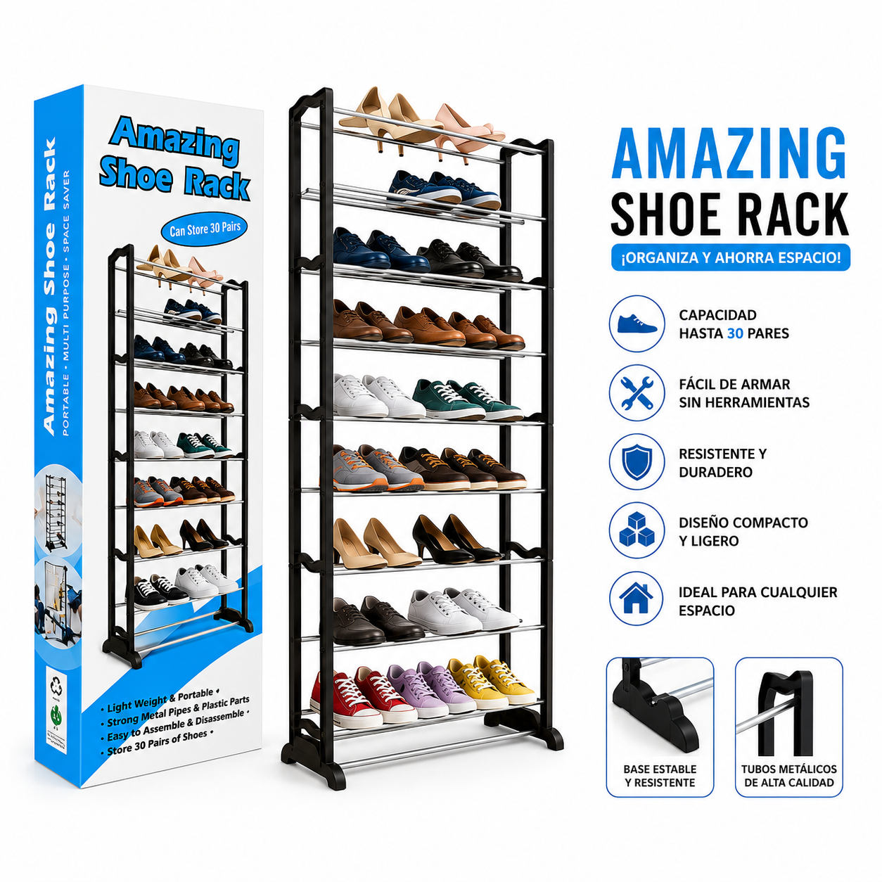 ZAPATERO ARMABLE 20 PARES 10 NIVELES